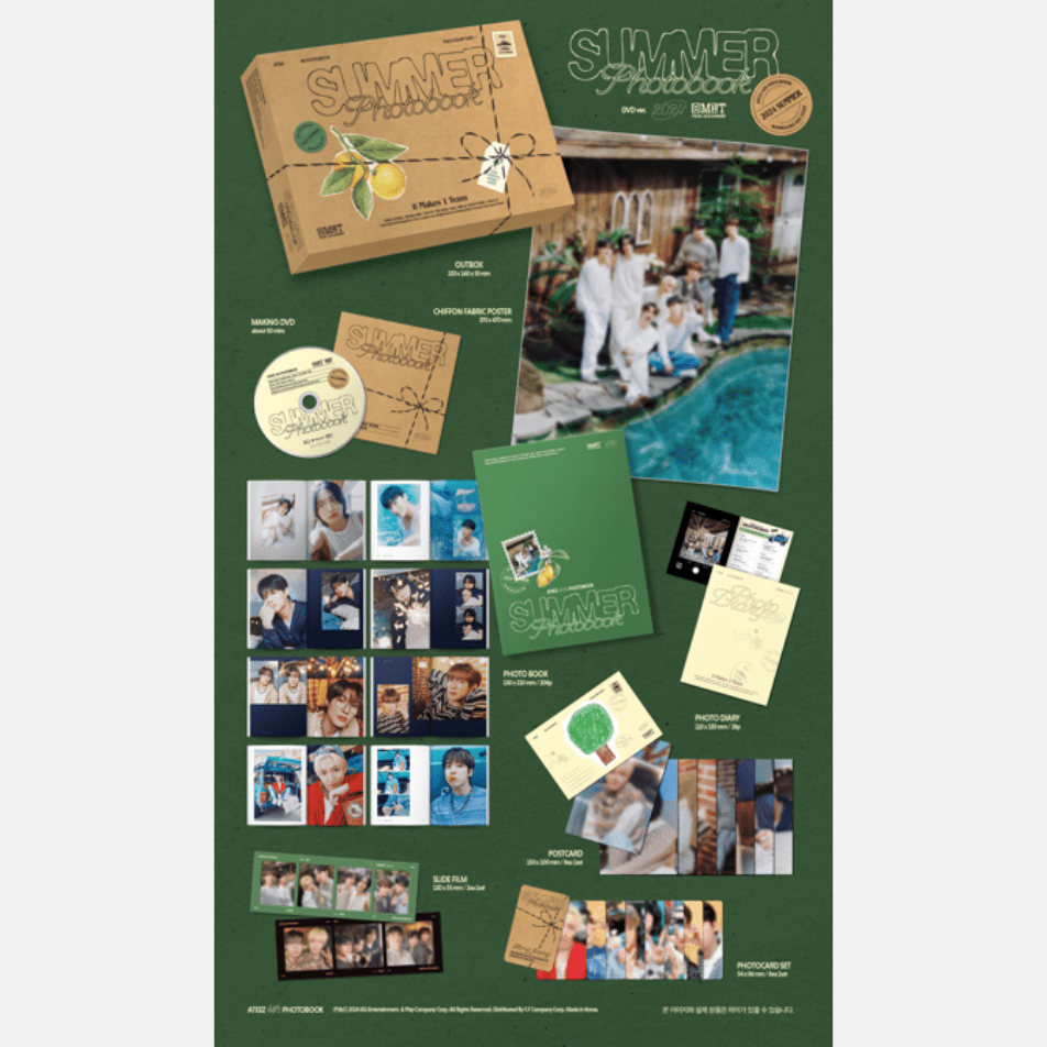 Ateez 1st photobook order photocard set