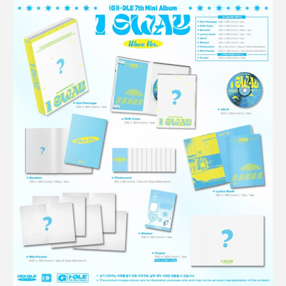 G)I-DLE] 7th Mini Album [I SWAY] (Wind Ver. / Wave Ver