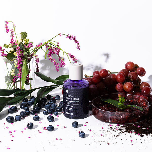 Patting Splash Mask Exfoliating Face Wash Rejuvenating Purple Berry