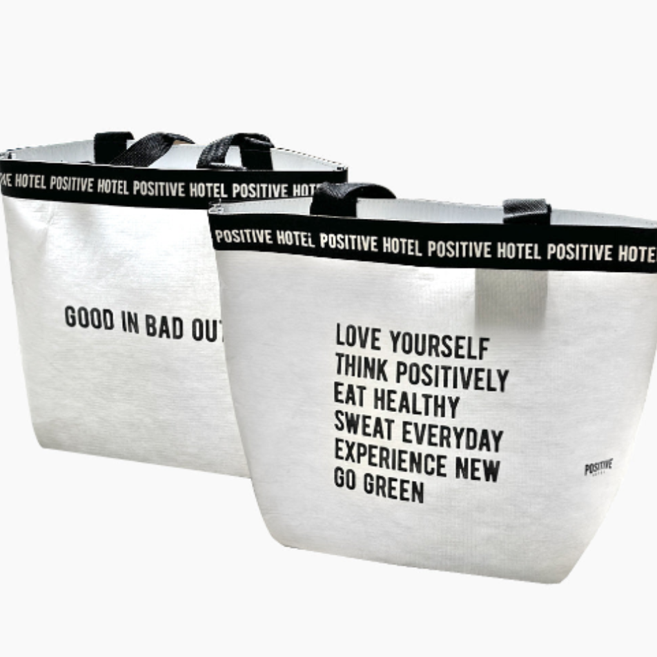 Positive Hotel Reusable Tote Bag