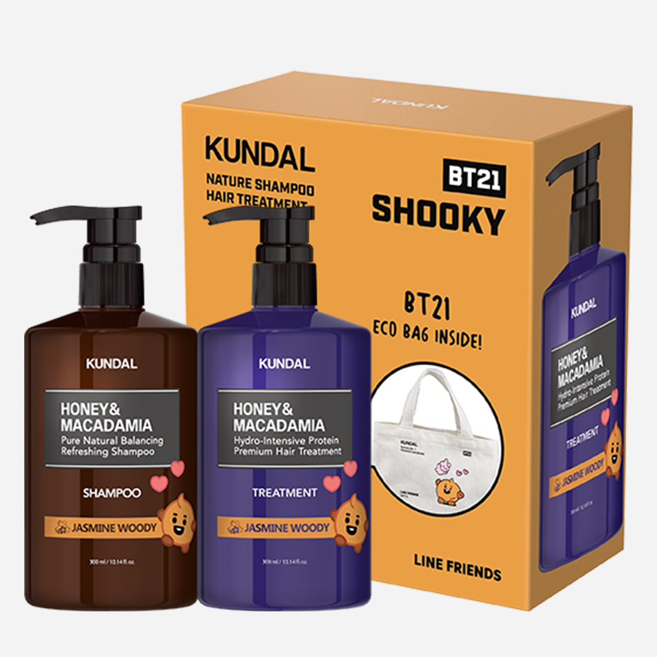 BT21 SHOOKY Bag incl] JASMINE WOODY Shampoo + Treatment 300ml