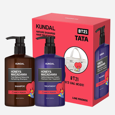 [BT21 TATA Bag incl] JUICY PEACH Shampoo + Treatment 300ml