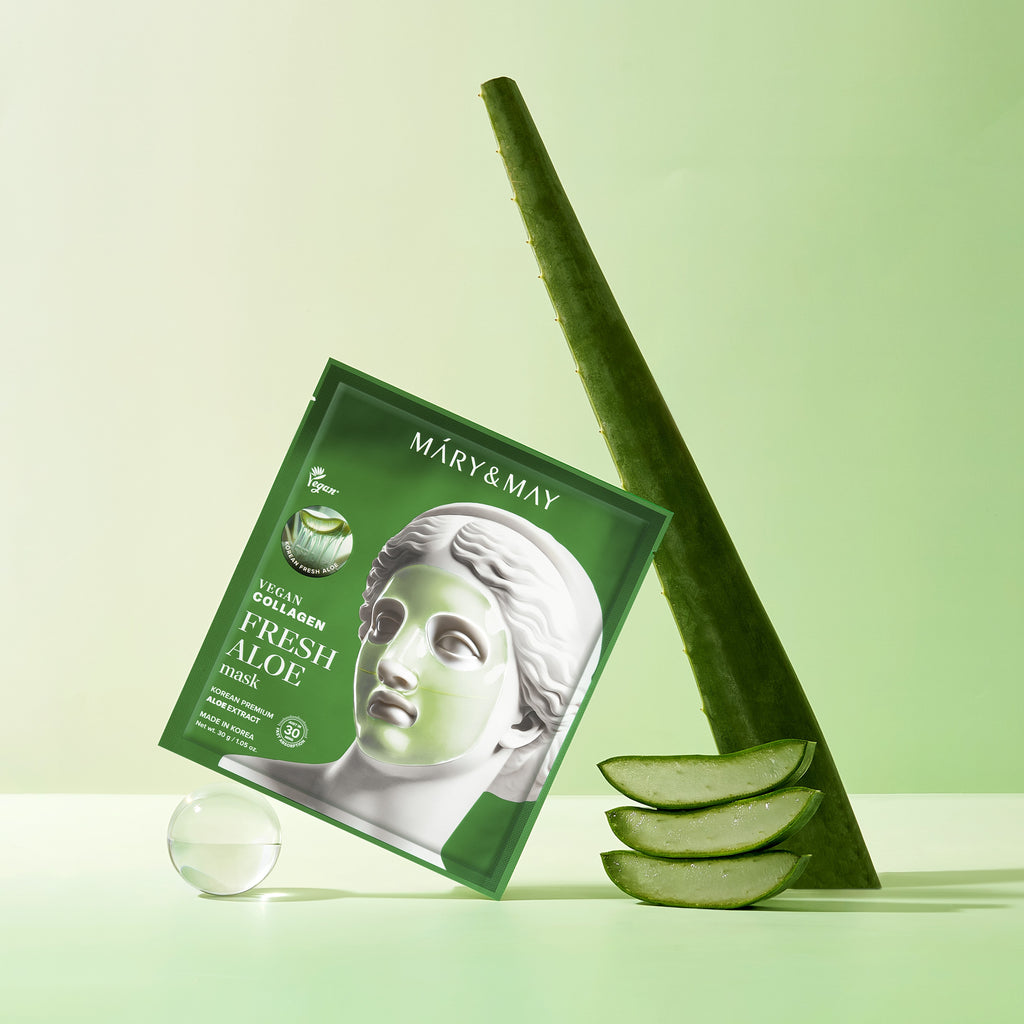 Mary&May Vegan Collagen Fresh Aloe Mask (30g x4)