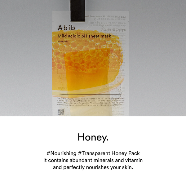 Abib Mild Acidic pH Sheet Mask Honey Fit 1ea