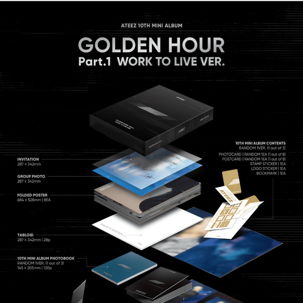 CoréelleATEEZ[ATEEZ] 10TH MINI ALBUM [GOLDEN HOUR  Part.1  'WORK TO LIVE VER']Album