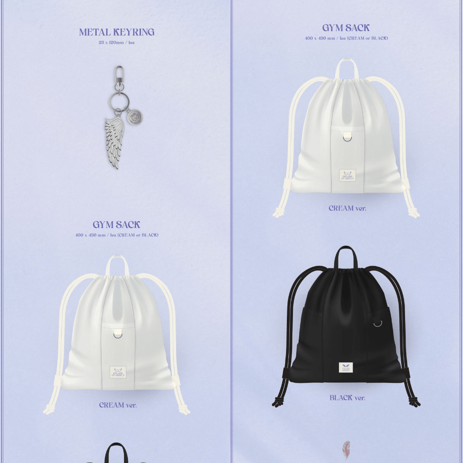 アイドル dreamcatcher dreams of angels GYM SACK Dreamcatcher] OFFICIAL MERCHANDISE [Dreams of Angels] – Coréelle