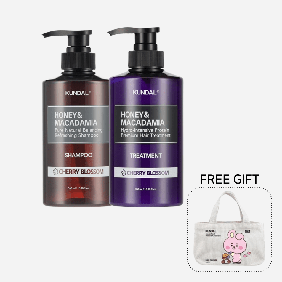 HONEY & MACADAMIA NATURE SHAMPOO & TREATMENT SET - CHERRY BLOSSOM