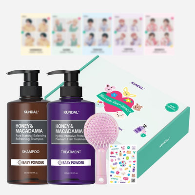 CoréelleKUNDAL[TXT Framed Photo included] Shampoo + Treatment 300ml Limited Edition - BABY POWDER - SoobinHair Essence