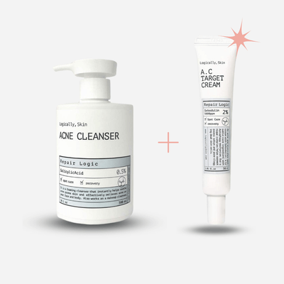 CoréelleLogically SkinAcne Cleanser 300ml + AC Target Cream 30mlcleanser
