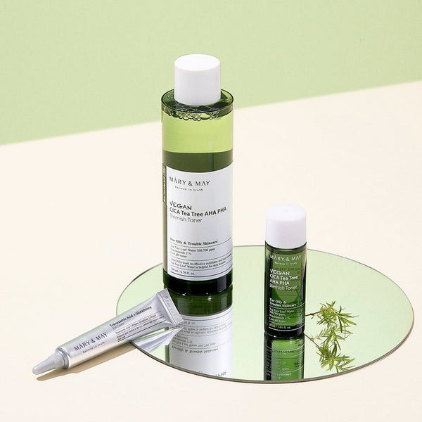 CoréelleMary&MayVegan CICA Tea Tree Toner Special Set (200ml+30ml+Eye cream 12g)toner