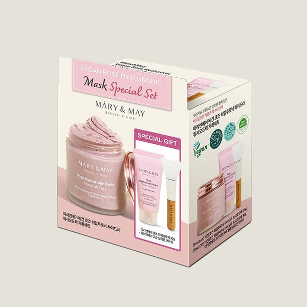 CoréelleMary&MayVegan Rose Hyaluronic Mask Special Set (125g+30g)Mask