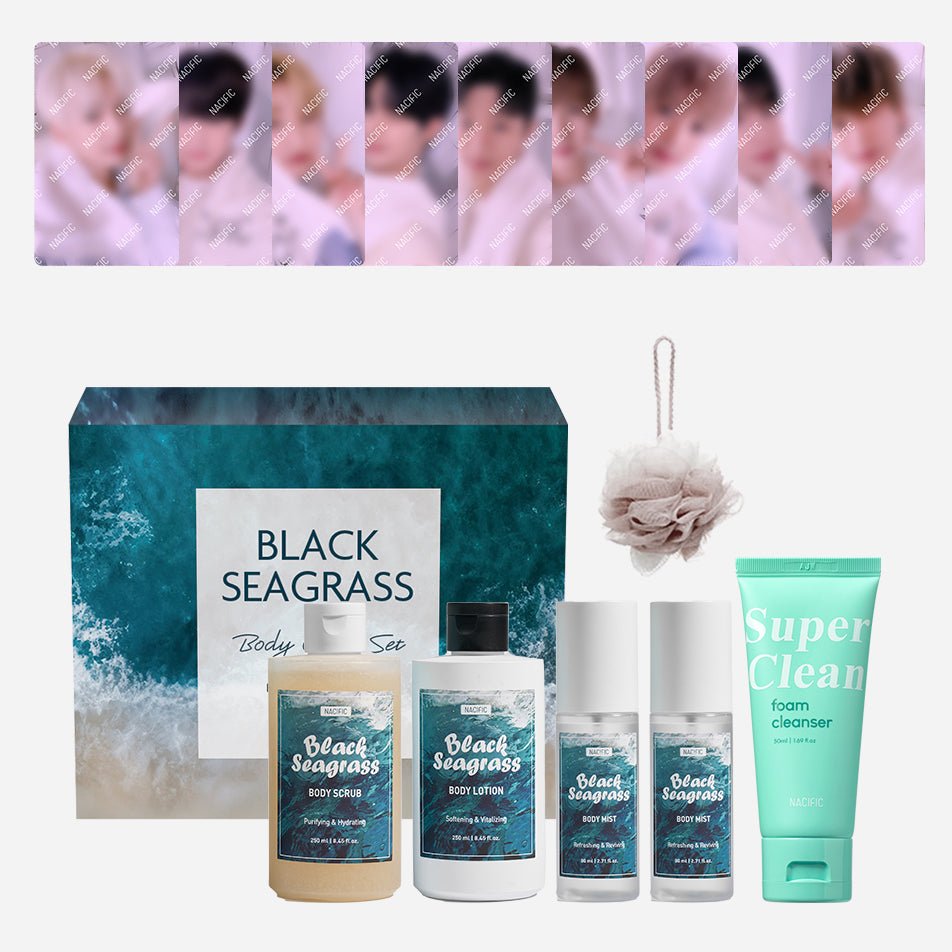 CoréelleNACIFICNACIFIC BLACK SEAGRASS Fresh Morning Shower Set with Xikers Photocards and Special GiftBodycare