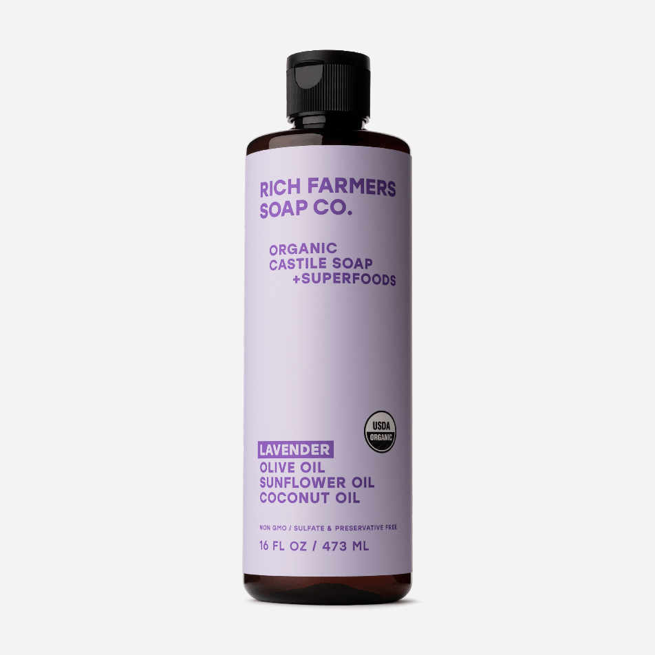 CoréelleRich FarmersRich Farmers Organic Liquid Castile Soap Lavender 473mlHealth & Beauty