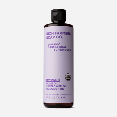 CoréelleRich FarmersRich Farmers Organic Liquid Castile Soap Lavender 473mlHealth & Beauty