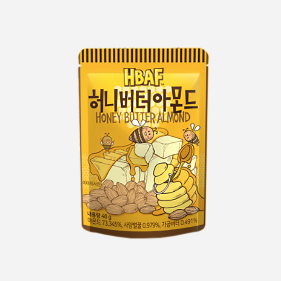 HBAF Korean Style Almonds - Honey Butter 40g