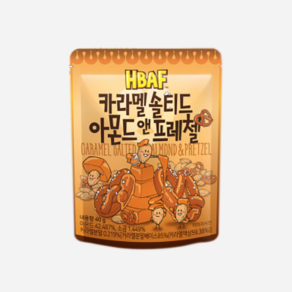 HBAF Korean Style Almonds - Salted Caramel Almond and Pretzels 40g