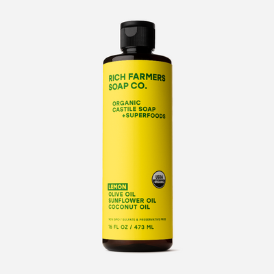 Rich Farmers Organic Liquid Castile Soap Lemon 473ml
